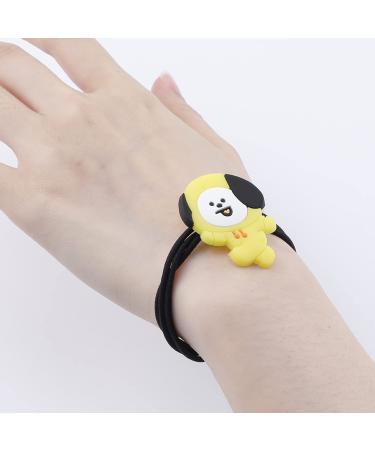 2 PCS BTS Chimmy Hair Tie Set for Women - Bangtan Boys Carton Hair Merchandise - Buy Online on SooperMarket.com
