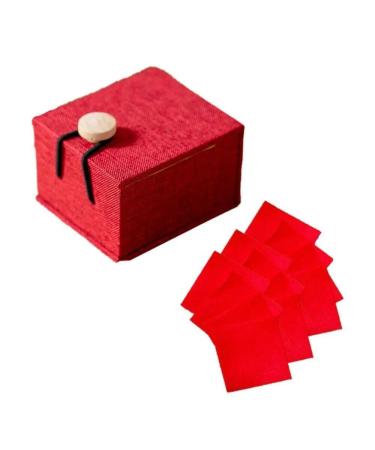 Jowxsx Red Ancient Chinese Lipstick Paper Red Lip Gloss Point Lipstick Paper Makeup Rouge Paper with Red Box Women Cosmetic Tool for Beauty and Personal Care