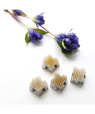Wazakura 4PCS Mini Ikebana Kenzan Flower Frog Set - Made in Japan, Japanese Floral Arranging Pin Holder - Brass, 1.25x1.18 (32mmx30mm) - Buy Online on SooperMarket.com