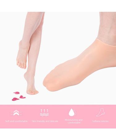 Gel Socks with Essential Oils for Foot Care | Moisturizing Cuffs for Cracked Heels & Pain Relief | XL Size | Ideal for Beauty Salons - Buy Online on SooperMarket.com