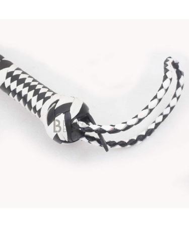 Genuine Cow Hide Leather Bullwhip 10ft 12 Plait - Black & White - Buy Online on SooperMarket.com