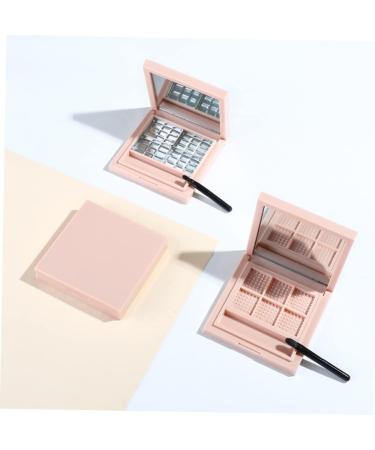 BELLIFFY 2pcs Empty Eyeshadow Palette Makeup Highlighter Empty Eyeshadow Dish Highlighters Blush Palette Pink - Buy Online on SooperMarket.com
