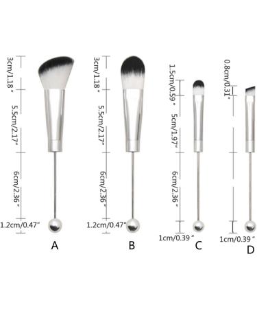 Beaded Cosmetic Brush Metal Handle Makeup Brush Perfect For Contouring Defining Blending Concealer Brush - Buy Online on SooperMarket.com