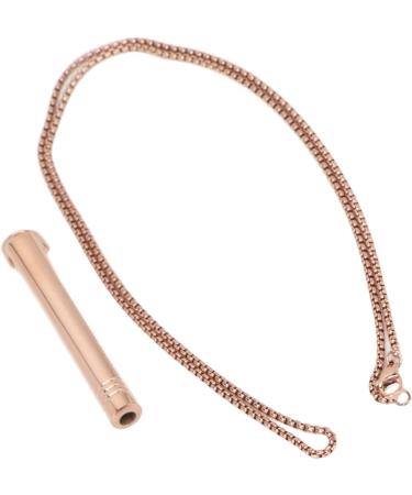 Breathing Exercise Necklace Relieving Stress Mindful Necklace Increasing Lung Volume Skinfriendly Steel for Men Daily Wear (Rose Gold) - Buy Online on SooperMarket.com