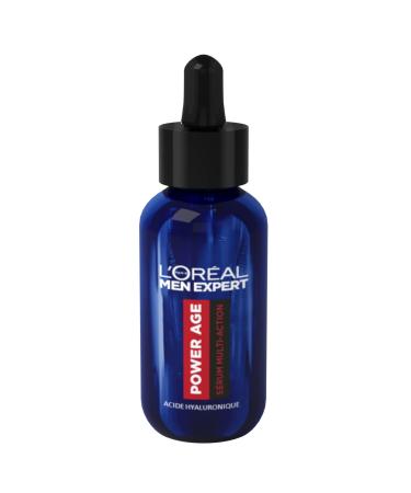 L'Or al Paris L'Or al Men Expert - Multi-Action Moisturizing & Anti-Aging Facial Serum for Men - with Hyaluronic Acid - for All Skin Types - Power Age - 30 ml
