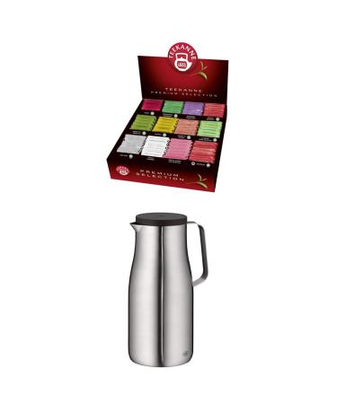 Alfi X Teakanne Tea Set Teapot Premium Selection Box 180 Tea bags in 12 varieties + stainless steel isolating can Alfi Studio 1.00 L Stainless Steel Mat ideal as a gift and for tea lovers Alfi Studio and Teapot Premium Selection in the set