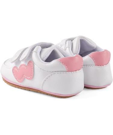 Cheerful Mario Baby First Walking Shoes - Soft PU Leather Anti-Slip Sole (3-6 Months, Pink) - Buy Online on SooperMarket.com