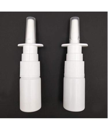 Pinicecore 10ml White Empty Plastic Nasal Spray Bottles - 2 Pack Refillable Pump Spray for Salt Water Wash - Buy Online on SooperMarket.com