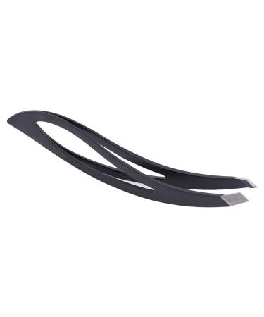 U-K Nice & Attractive Eyebrow Tweezer Hair Beauty Slanted Puller Stainless Steel Eye Brow Clips Makeup Tool Superiora Quality & Creative Black Medium