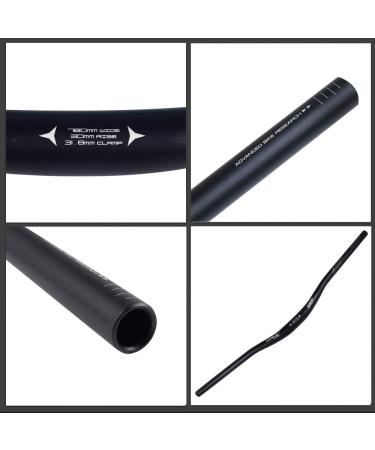 Wake 31.8mm Mountain Bike Handlebar 780mm - Aluminium Alloy MTB Riser Bars for Downhill Cycling - Black - Buy Online on SooperMarket.com