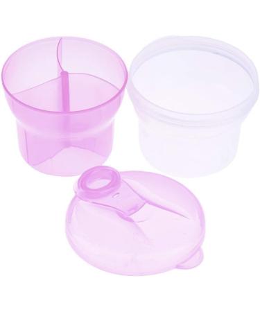 Non-Spill Rotating Milk Powder Formula Dispenser Portable Outdoor Food Container 3 Compartments Storage Feeding Infant Newborn Snack Box (Pink) - Buy Online on SooperMarket.com