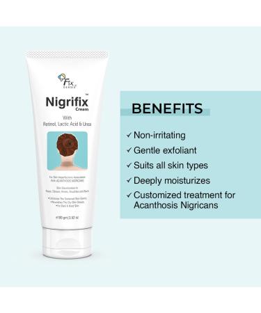 Fixderma Nigrifix Cream for Acanthosis Nigricans - Dermatologist Tested Retinol Cream for Hyperpigmentation Removal on Dark Body Areas | 3.38 Fl Oz - Buy Online on SooperMarket.com