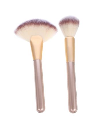 minkissy 4 Sets Makeup Brush Facial Makeup Brush Woman Wooden Handle Powdery Paint