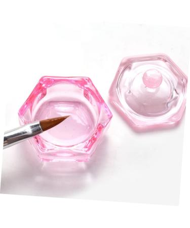 FRCOLOR 6 Pcs Drill Bits for Nails Nail Cleaner Acrylic Liquid Holder Dappen Dish Novelty Toilet Paper Cuticle Bit for Nail Drill Monomer Dish with Lid Glass Pink With Cover Nail Supplies 4.3x4.3cmx3pcs Pinkx3pcs - Buy Online on SooperMarket.com