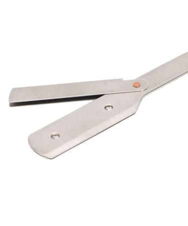 Stainless Steel Beard Blade Holder - Foldable Manual Razor Stand for Men | Durable Hairdresser Cutter Rack - Buy Online on SooperMarket.com