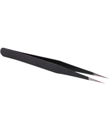 Nail Art Rhinestones Eyelashes Straight & Curved Tweezers Tool Set-Black - Buy Online on SooperMarket.com