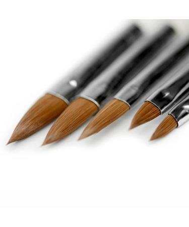KADS 100% Kolinsky Sable acrylic brush 5pcs/SET size 2#/4#/6#/8#/10#.acrylic brush black kolinsky sable acrylic kolinsky nail brush