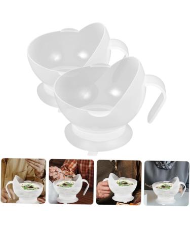 Button Hook Helper 4 Pcs Anti-Shift Bowl Cutlery Serving Utensils Elderly Eating Bowls Suction Bowls Silicone Dining Bowl Silicone Elderly Bowl Elderly Dining Bowls Anti Fallen Bowl White 17.00X15.50X12.00CM White - Buy Online on SooperMarket.com