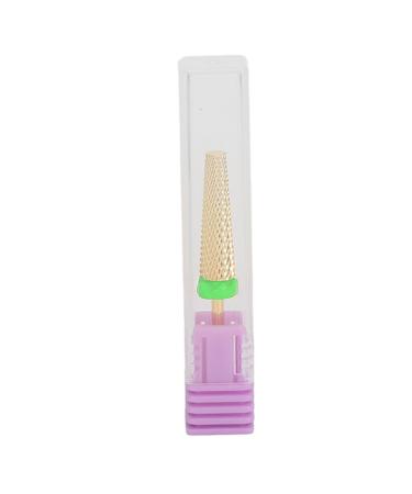 Manicure Drill Bit Nail Drill Bit Gold Multifunctional Cone Quick Sanding for Beauty Salon (134#-C)