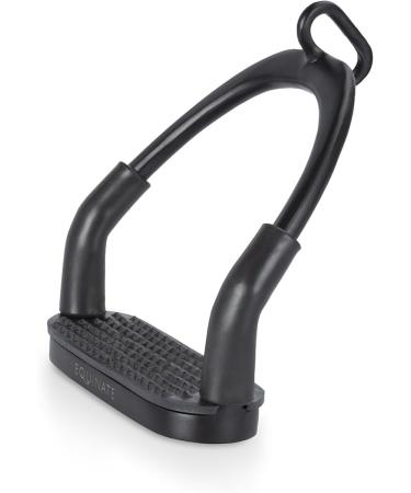 Equinate Safety Bars Manchester 10cm Black Matt - Anti-Slip Rubber Tread - Stirrup for Adults & Children - 2 Pieces for Ankle Relief - Buy Online on SooperMarket.com