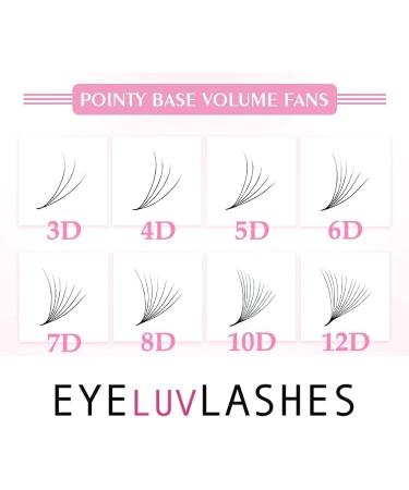 3D Pro-Made Fans on a strip speedy fans Pro Made Handmade Lash Fans Pointed Base Eyeluvlashes (D Curl 10mm length) - Buy Online on SooperMarket.com