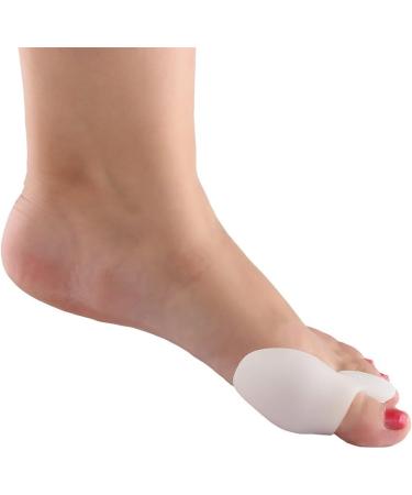 Bunion Cushion Protector 1 Pair - Silicone Toe Spreader & Straightener for Women Men | White Bunion Corrector Foot Pad - Buy Online on SooperMarket.com