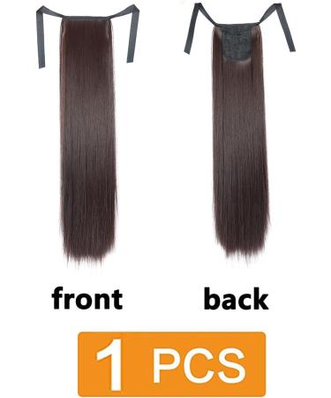 Prinfantasy Long Straight Synthetic Hair Extension Clip in Ponytail - Brown GBMW034 22 inch - Buy Online on SooperMarket.com