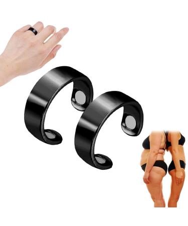 Cricia Lymphdrainage Magne Ring 2-pack lymphatic drainage magnet ring weight loss slimming magnet ring Elegant magnetic open ring men and women