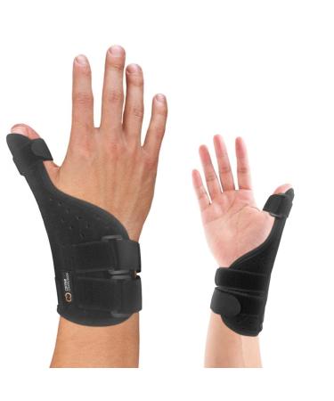 Copper Compression Long Thumb Brace - Copper Infused Thumb Spica Splint for Arthritis, Tendonitis. For Both Right Hand and Left Hand. Wrist, Hands, and Thumb Stabilizer and Immobilizer One Size (Pack of 1)