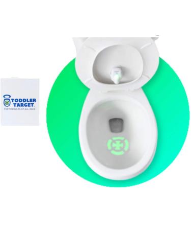 Toddler Target Adjustable Potty Toilet Bowl Training Learning Easy Fast Fun Motion Sensor Activated Bullseye Illuminated Laser Beam Nightlight