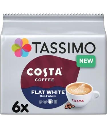 Tassimo Costa Flat White Coffee Pods 12 T-Discs (Pack of 5 Total 30 Drinks) - Buy Online on SooperMarket.com
