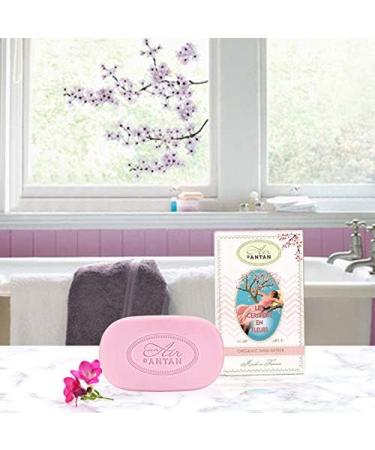 Bar Soap 2x100g CERISIERS EN FLEURS by Un Air d'Antan / Fragrance from South Of France: Cherry Blossom & Freesia/Organic Argan Oil/No Paraben/Moisturising Soap/Body Soap/Hand Soap/French Soap Cherry Blossom x2 - Buy Online on SooperMarket.com