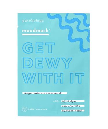 Patchology Moodmask Facial Sheet Masks - Men and Women Face Masks Skincare Sheet for Moisturizing Hydrating and Repairing Skin - Best Face Sheets Moisturizer (1 Count) Get Dewy w/ It