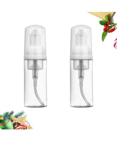 Solustre 2pcs 50ml Empty Refillable Clear Plastic Pump Bottle Mini Foam Dispenser Bottle for Lotion Cream Travel Small Container - Buy Online on SooperMarket.com