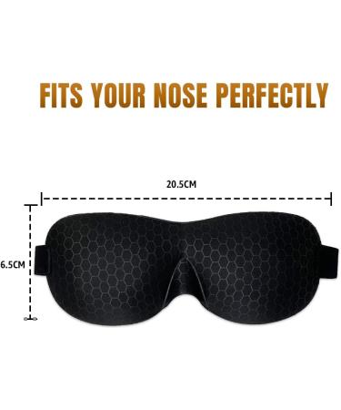 Samadhaan 3D Sleep Mask Deep Orbit - Ultra Light Weight & Comfortable Concave Molded Night Mask for Eyelash Extensions - Black - Buy Online on SooperMarket.com