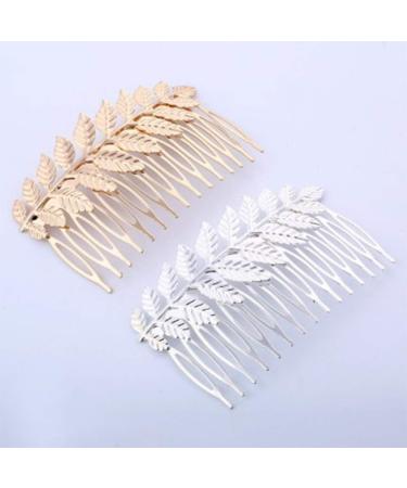 Minkissy 3-Piece Wedding Hairpin Set - Decorative Leaf Bride Accessories in Gold Silver & Rose Gold - Buy Online on SooperMarket.com