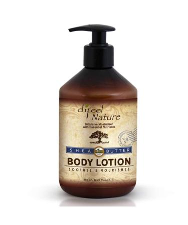 Difeel Nature Moisturizing Body & Hand Lotion - Shea Butter 16.9 ounce (2-PACK)