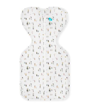 Love To Dream Swaddle UP Ideal Fabric for Moderate Temperatures(20-24 C) Arms Up Position Baby Essentials for Newborn Hip-Healthy Twin Zipper for Easy Nappy changes 3.5-6kg White White Medium (6-8.5kg)