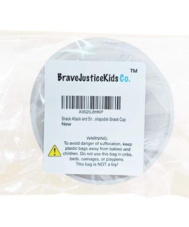 BraveJusticeKidsCo. Snack Attack Replacement Lid | 2 Pack | Universal Collapsible Snack Cup - Buy Online on SooperMarket.com