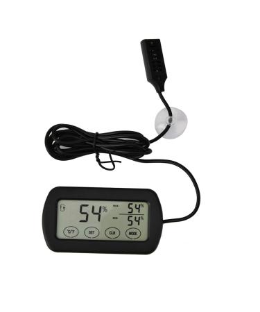 Thermometer Hygrometer Monitor Gauge Automatic Alarm Egg Incubator Max Min Temperature Humidity LCD Display Digital Reptile Amphibian Tank Thermometer Hygrometer with Remote Probes