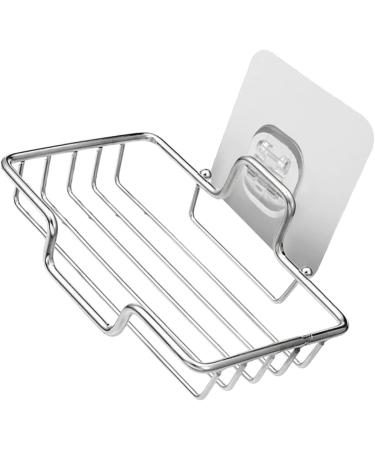 Amosfun 5pcs Stainless Steel Soap Holder Soap Holder for Shower Wall Soap Rack Stainless Steel Soap Wall-mount Holder Soap Bar Sink Drain Self-draining Soap Boxes Soap Dish Holder Square - Buy Online on SooperMarket.com