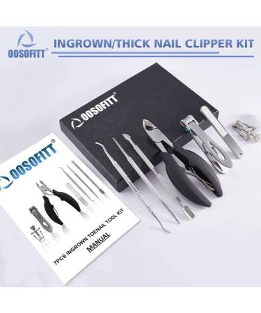 Ingrown Toenail Clippers Kit for Seniors/Adults by OOSOFITT - Wide Jaw Opening Nail Clipper for Thick Nails - Pedicure Tool for Ingrown/Thick Nails - Buy Online on SooperMarket.com