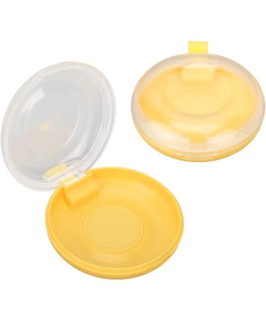 Orthodontic Retainer Case with Cleaning Brush - Yellow Mouthpiece Holder for Adults & Kids - Perfect for School Travel & Home - 8cm Diameter - Buy Online on SooperMarket.com