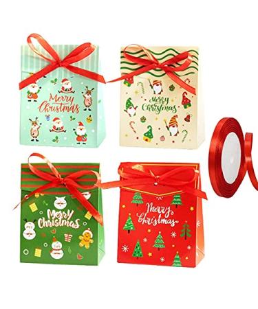 12/24/40 Sets Christmas Advent Calendar Boxes 24 Days Countdown To Decorations DIY Hanging Candy Gift Bag With Stickers Clips Rope Christmas Advent Calendar Box