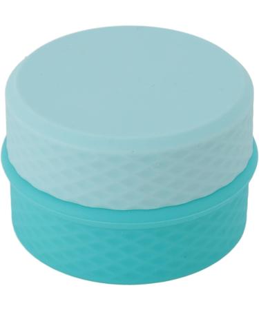 Silicone Cream Jars with Spoon Travel Silicone Makeup Container Portable 3 in 1 Outdoor for Women (Sky Blue) - Buy Online on SooperMarket.com