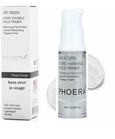 PHOERA Primer Matte Finish Face Makeup Pore filler Primer Foundation Base Oil Control Full Coverage Make Up Base Concealer Long Lasting Non Greasy Flawless Pores Minimiser Liquid Moisturizing (6ml.) 6 ml (Pack of 1)