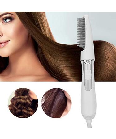 2-in-1 Electric Hair Dryer Styling Tool - Versatile Blow Dryer Brush & Hair Straightener with Teasing Comb - Adjustable Heat Settings (US Plug - Buy Online on SooperMarket.com