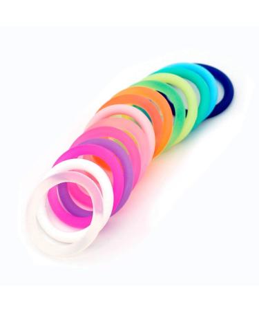 20Pcs Mix 14 Colors Safe Silicone Pacifier Dummy Chain Adapter Holder O Ring - Inner Size 21.5mm - Buy Online on SooperMarket.com