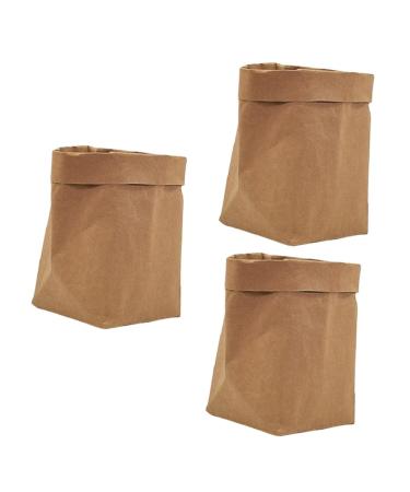 Sosoport Flower Pot Kraft Paper Bag 3pcs Home Decoration Storage Bags Dropshipping Kraft Paper Bag Size 3x3pcs As Shownx3pcs