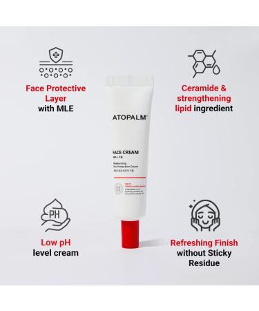 ATOPALM Face Cream 1.1 Fl. Oz Daily Hydrating Moisturizer for Sensitive Skin - Buy Online on SooperMarket.com
